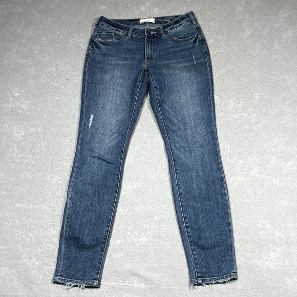 Sundance Jeans Womens 27 Blue Primrose Distressed Stretch Medium Wash Denim - Picture 1 of 13